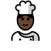 man cook, dark skin tone